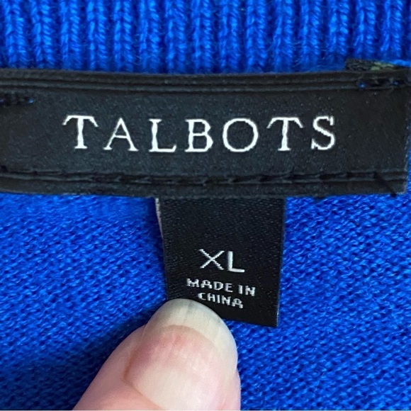 Talbots penguin Winter Holiday sweater wool blend size XL - Picture 4 of 8